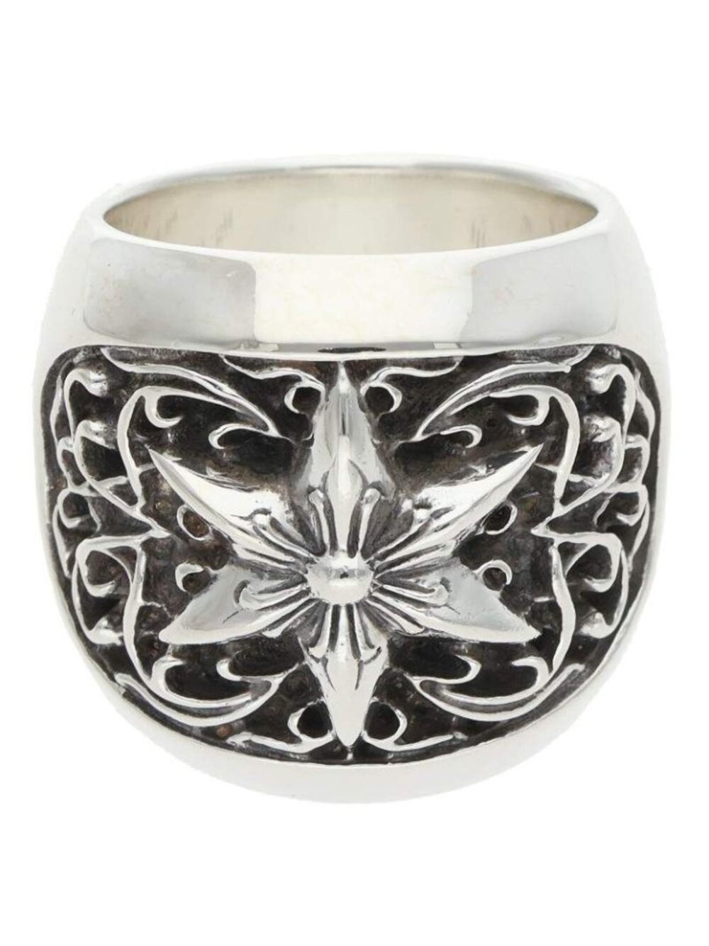 Chrome Hearts Clssc Oval Star Classic Silver Ring
